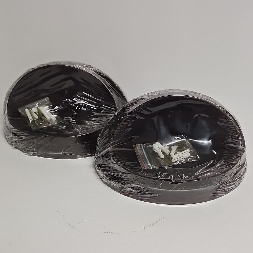 2x Homecentre Half Moon Wall Display Shelves – (Black, New In Wrap)